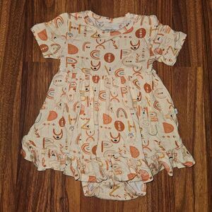 Posh Peanut Orange Alphabet Twirl Dress Baby Size 12-18 Months